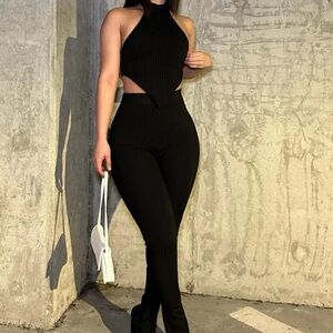 Halter top and pant set